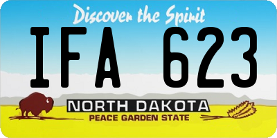ND license plate IFA623