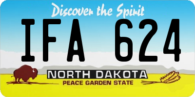 ND license plate IFA624