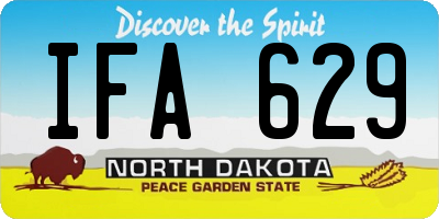 ND license plate IFA629