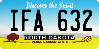ND license plate IFA632
