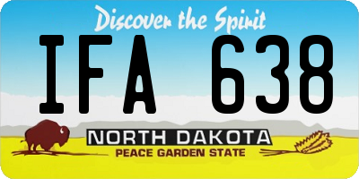ND license plate IFA638