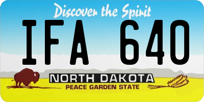 ND license plate IFA640