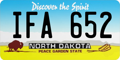 ND license plate IFA652