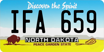ND license plate IFA659
