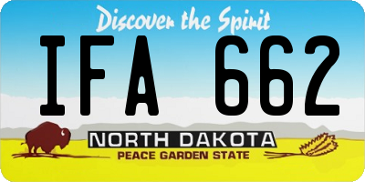 ND license plate IFA662