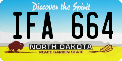 ND license plate IFA664
