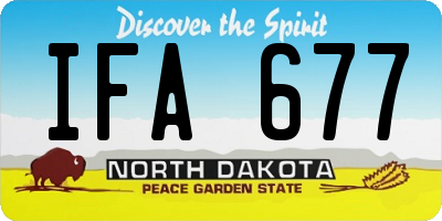 ND license plate IFA677