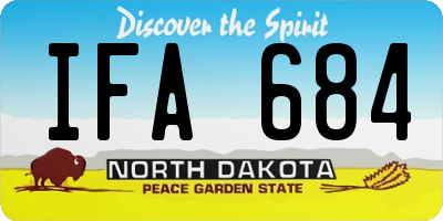 ND license plate IFA684