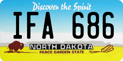 ND license plate IFA686