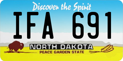 ND license plate IFA691