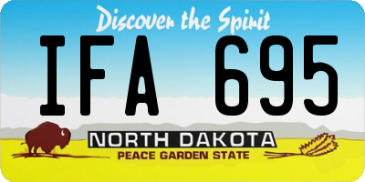 ND license plate IFA695