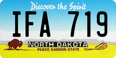 ND license plate IFA719