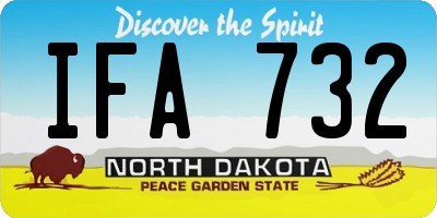 ND license plate IFA732