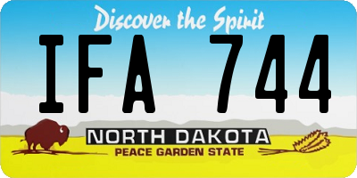 ND license plate IFA744