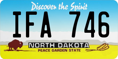 ND license plate IFA746