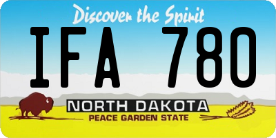 ND license plate IFA780