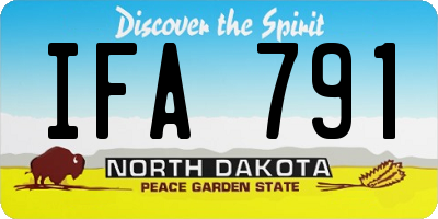 ND license plate IFA791