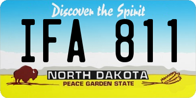 ND license plate IFA811