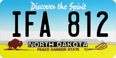 ND license plate IFA812