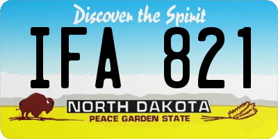 ND license plate IFA821