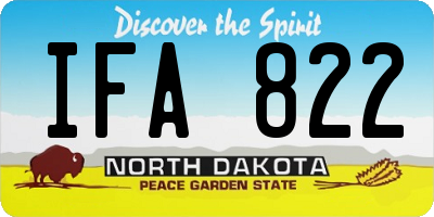 ND license plate IFA822