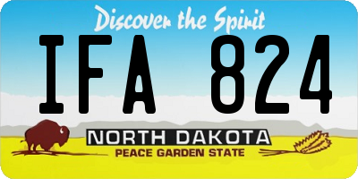 ND license plate IFA824