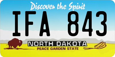 ND license plate IFA843