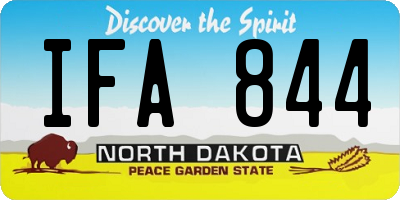 ND license plate IFA844