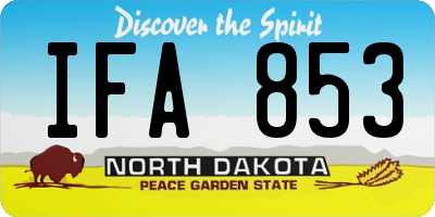 ND license plate IFA853