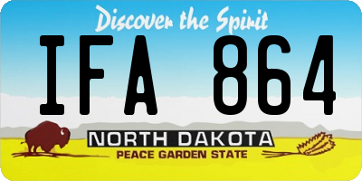 ND license plate IFA864