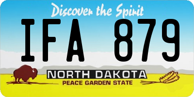 ND license plate IFA879