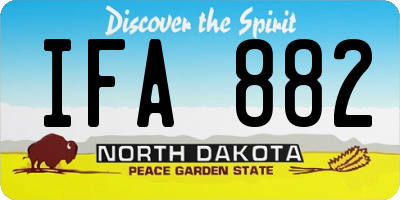 ND license plate IFA882