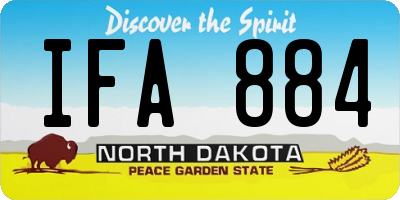 ND license plate IFA884
