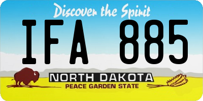 ND license plate IFA885