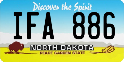 ND license plate IFA886