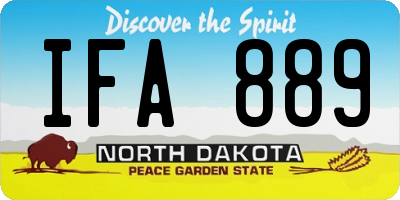 ND license plate IFA889