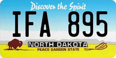 ND license plate IFA895