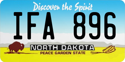 ND license plate IFA896