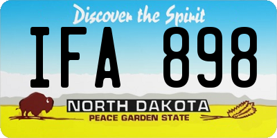 ND license plate IFA898