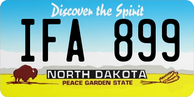 ND license plate IFA899