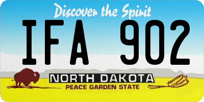 ND license plate IFA902