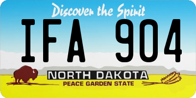 ND license plate IFA904
