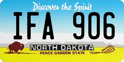 ND license plate IFA906