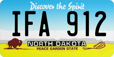 ND license plate IFA912