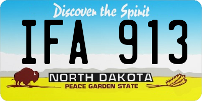 ND license plate IFA913