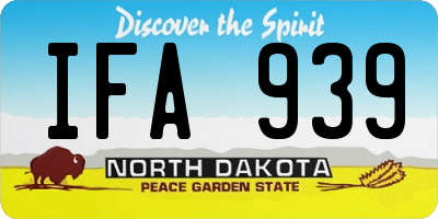 ND license plate IFA939