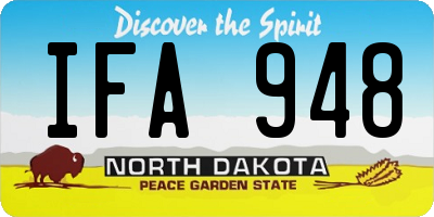 ND license plate IFA948