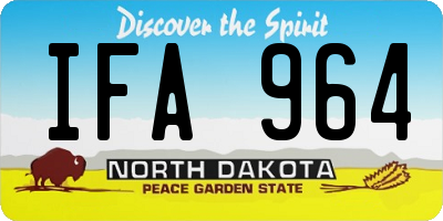 ND license plate IFA964