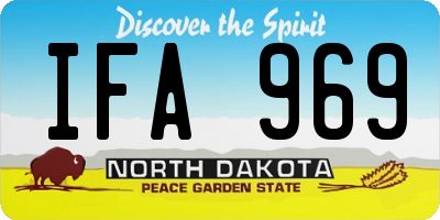 ND license plate IFA969