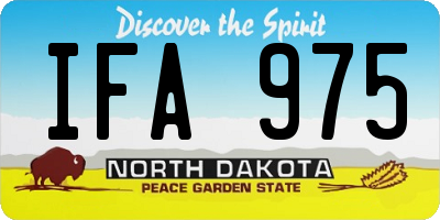 ND license plate IFA975